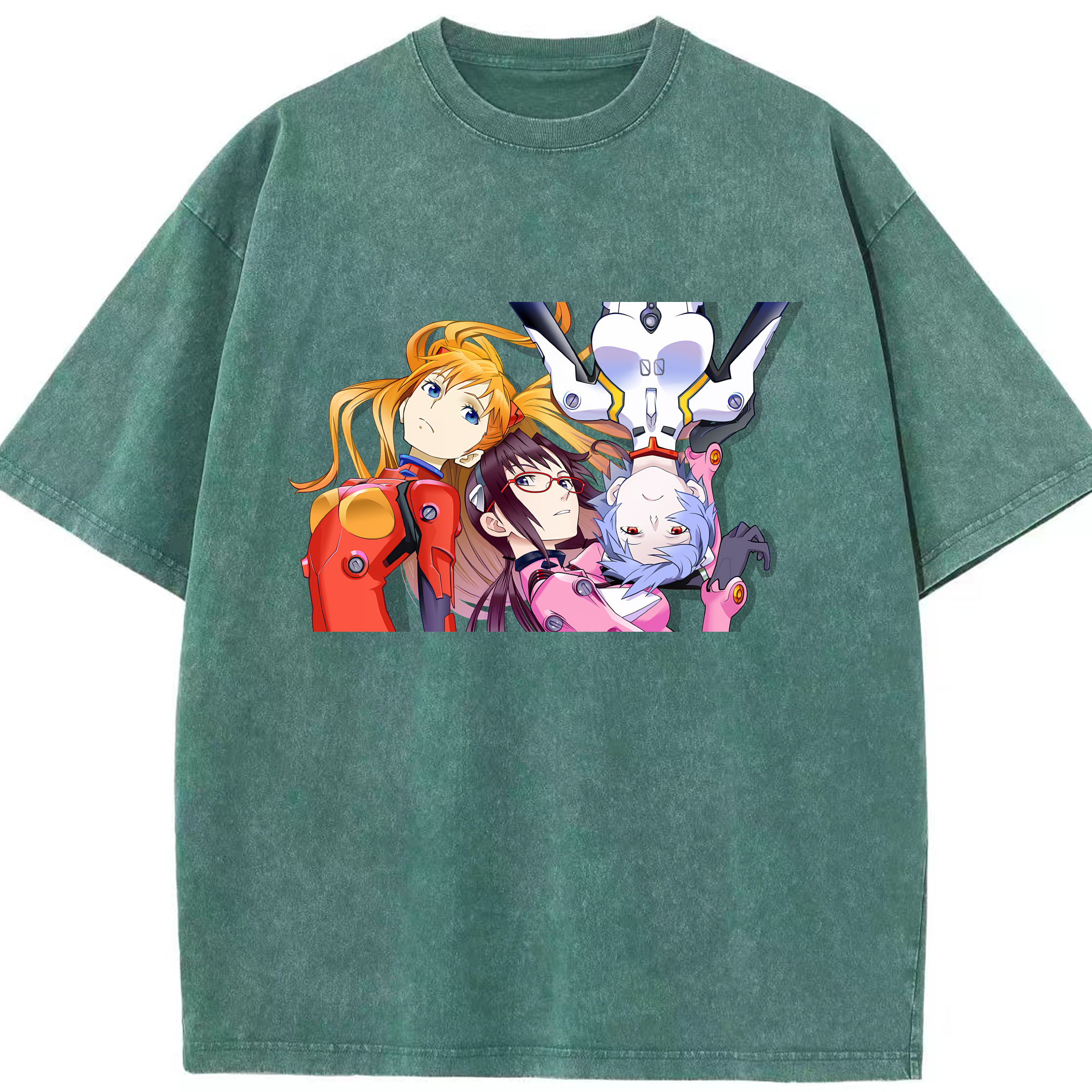 （画像用） EVA 新世紀エヴァンゲリオン 綿100% ヴィンテージ風 半袖Tシャツ（フロントプリント）